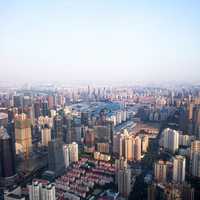 Overlook of Shanghai Cityscape in China