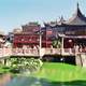 Tea houses near the City God Temple, and the Bridge of Nine Bends in Shanghai, China
