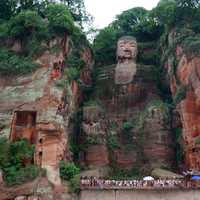 Giant Buddha Statue at Leshan in Chengdu, Sichuan, China