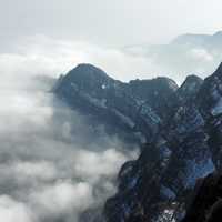 Clouds and landscape in Sichuan, China