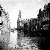 Asahi Street in 1939 Tianjin flood in China