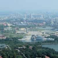 Cityscape with dust in Tianjin, China