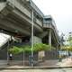 Estadio station and overhead bridge in Medellin, Colombia