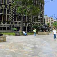 Plaza Botero with Museum of Antioquia in Colombia, Medellin