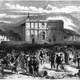 Crowd in San Jose, Costa Rica 1856.