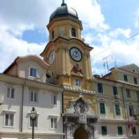  Baroque city clock tower in Rijeka, Croatia