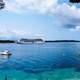 Cruise Ship on the Ocean in the seascape in Croatia