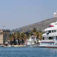 Cruiseboat in port in Croatia