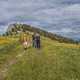 Hiker on a hill in  Croatia