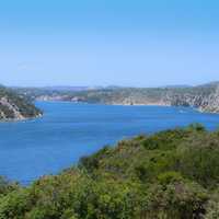 Landscape with hills by the sea in Croatia