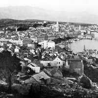 Riva of Split in the 19th century in Croatia