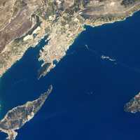 Satellite Image of the Area around Split from Space