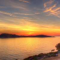 Sunset By the shore in Croatia