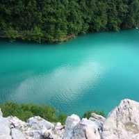 Blue-Green waters of Plitvice Lakes National Park, Croatia