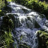 Small Water Cascades in Plitvice Lake National Park, Croatia