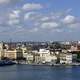 Skyline and cityscape under sky and clouds in Havana, Cuba