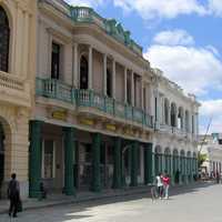 Buildings in the street of Santa Clara, Cuba