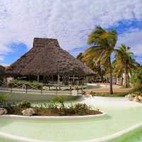 Resort Landscape with sky and clouds in Cuba