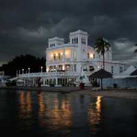 Seaside Resort at night in Cuba