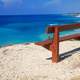 Bench by the coast in Cyprus