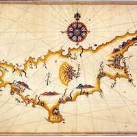 Historical map of Cyprus by Piri Reis