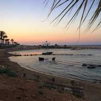 Sunset on the beach in Cyprus