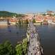 Bridge across the water in Prague