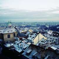 Cityscape and rooftops and Urban landscape in Prague, Czech Republic