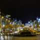 Prague Square lighted up at night in Czech Republic