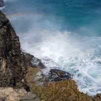 Seaside waves in Santo Domingo, Dominican Republic