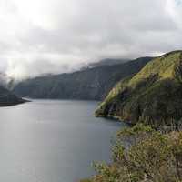 Crater Lake in Ecuador landscape