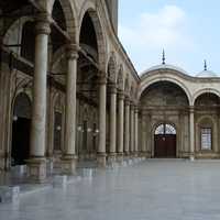 Inside the Citadel Mosque in Cairo, Egypt