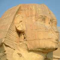 Face of Sphinx without Nose in Giza, Egypt