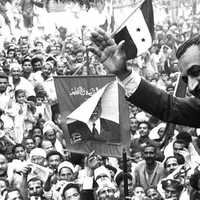 Egyptian President Gamal Abdel Nasser in Mansoura in Egypt