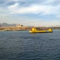 Ship around the seashore in Egypt