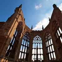 Gates and Cathedral in Coventry