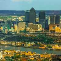 City view and skyline of London