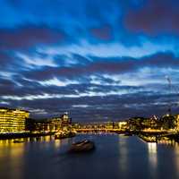 London Night Sky with Dramatic Skies