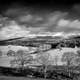 Black and White Scenic Landscape of England