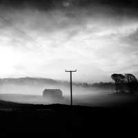 Black and White with Fog landscape