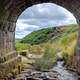 Landscape of England through a tunnel