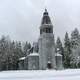 Konnevesi Church building in the snow in Finland