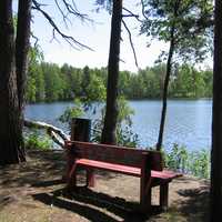 Lake Gallträsk landscape near Kauniainen, Finland 