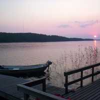 Purple Sunset over Lake Keitele in Aanekoski, Finland