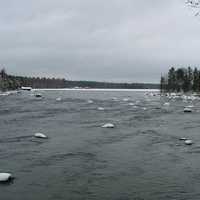 Siikakoski rapid river landscape in Konnevesi, Finland