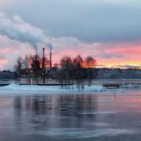 Sunset on the Lake in Finland