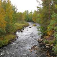 The river Keskijoki in Puolanka, Finland