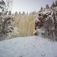 Winter snow scene in Posio, Finland