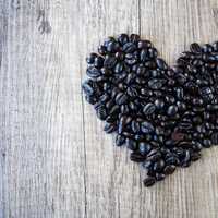 Black Beans in a heart shape