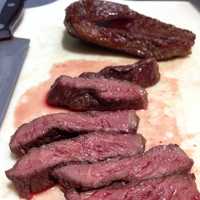 Chopped Steak on a cutting board